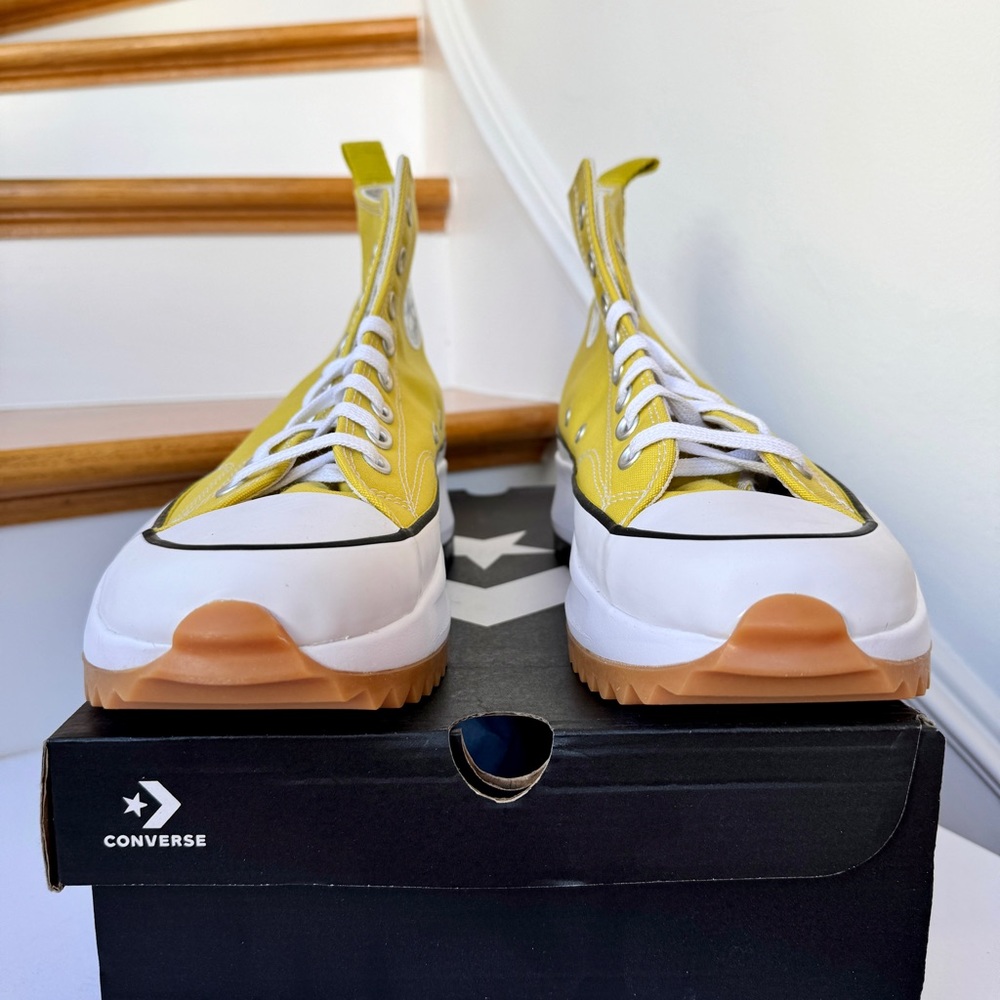 NWT Converse Run Star Hike Platform bitter lemon high top Chuck Taylor sneakers - Picture 4 of 12